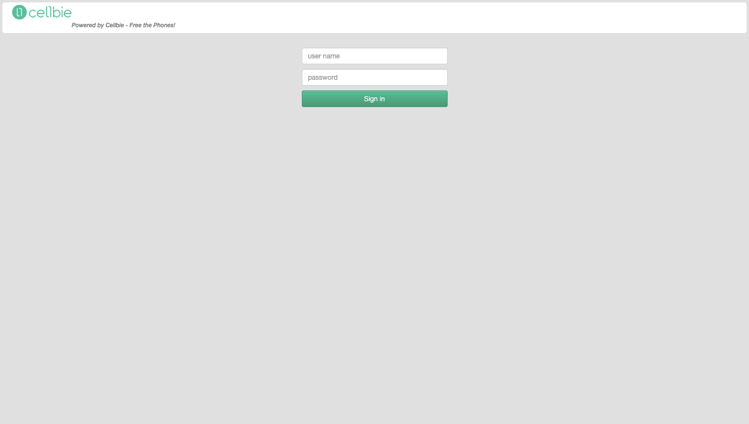 Marketplace login screen.